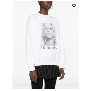Anine Bing White Kate moss Ramona sweatshirt